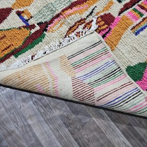 Berber Colorful Beni Ourain Hand Knotted Wool Rug Custom