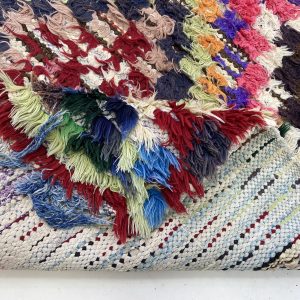 Berber Vintage Kilim Runner Handmade Recycled Thread Rug