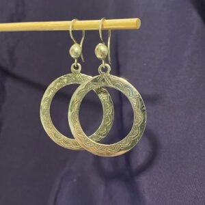 Berber Tuareg Taqzhne massif Silver Earrings with Amazigh Style