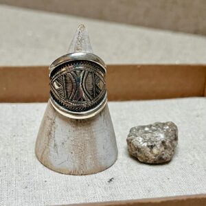 Amazigh Tuareg Chevalière arrondie massif Artisanat Silver Ring