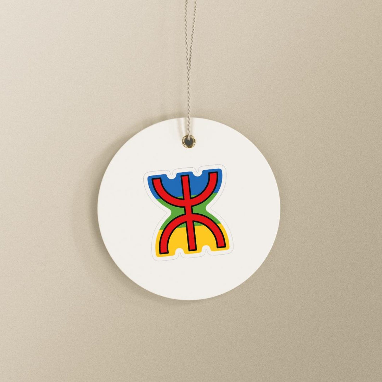 Amazigh Yaz Flag Sticker Berber Symbol Cultural Decal