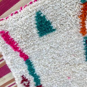 Berber Large Beni Ourain Colorful Geometric Wool Rug Decor