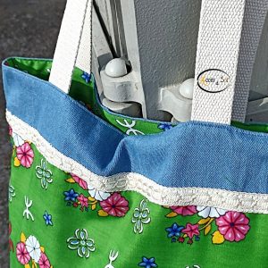 Berber Kabyle Jeans Cotton Tote Bag with Traditional Motifs