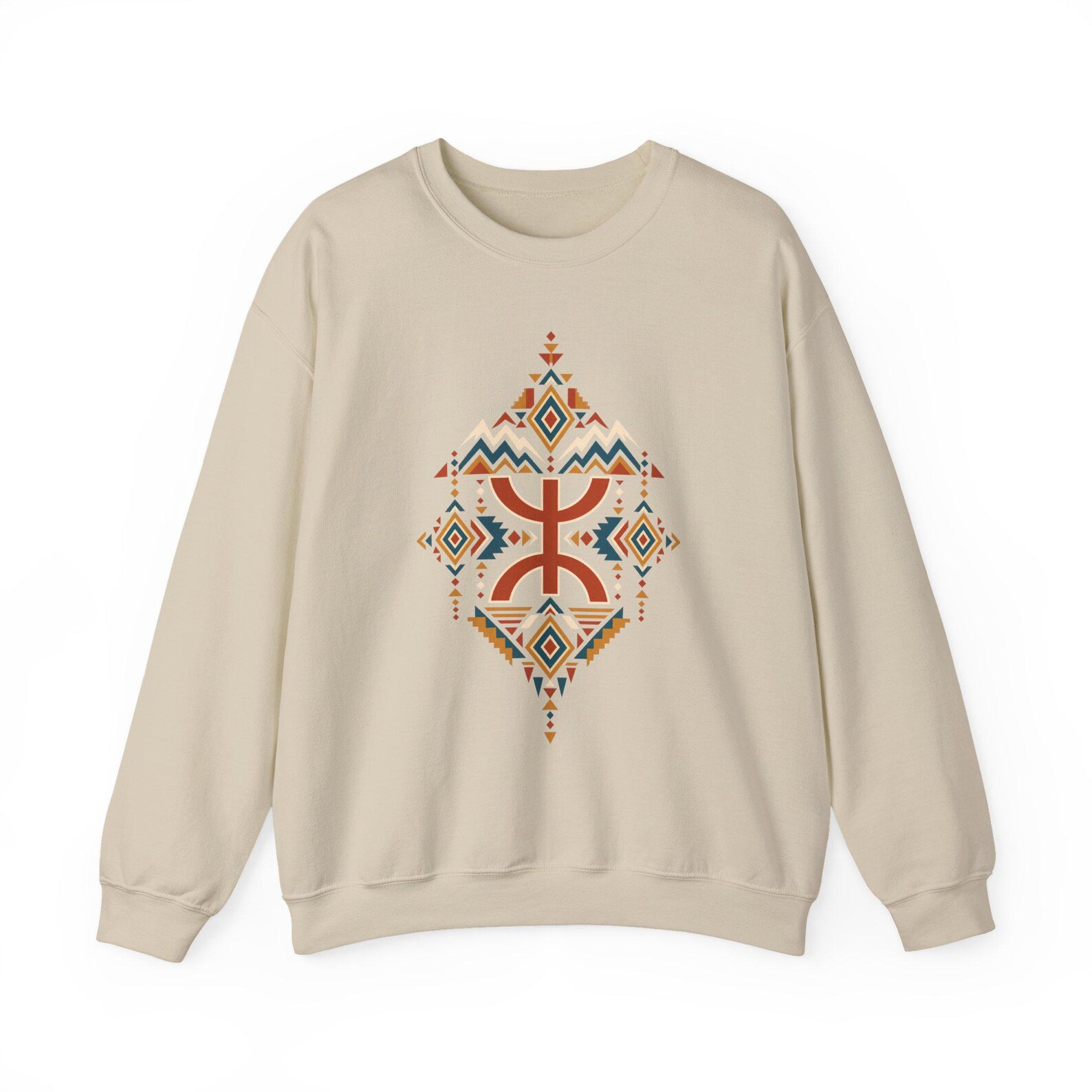 Amazigh Geometric Berber Art T-Shirt with Heritage Symbol Design