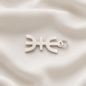 Sterling Silver Amazigh Yaz Symbol Pendant Necklace Berber Jewelry