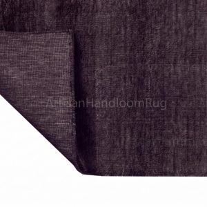 Berber Handloomed Deep Purple Wool Plush Area Rug