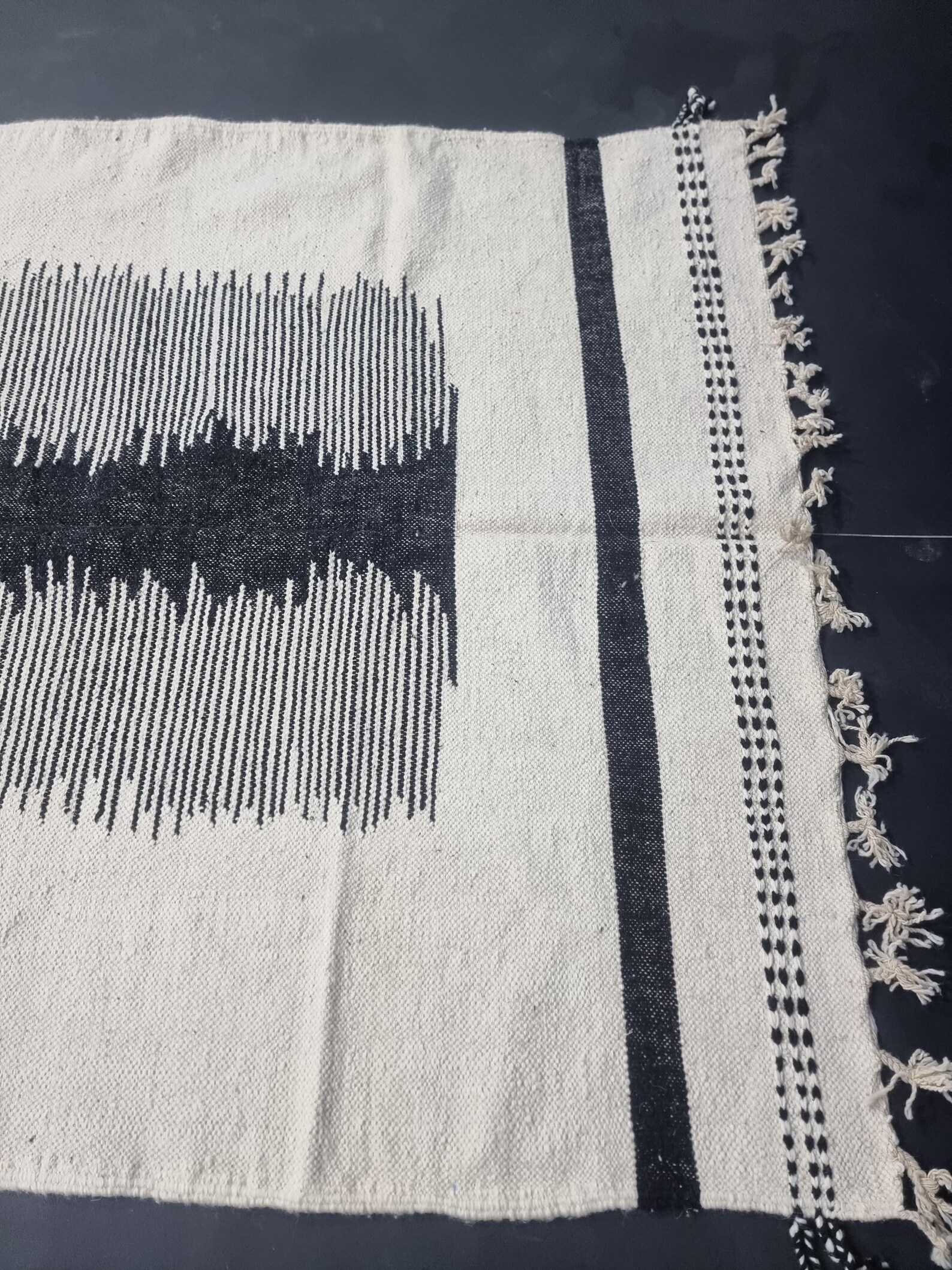 Handwoven Berber Boujaad Rug know that Geometric Kilim