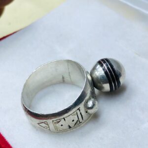 Amazigh Berber Tuareg Silver Ring with Traditional Engraving