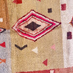Amazigh Brown Berber Wool Rug Handwoven Tribal Carpet