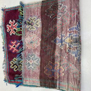 Berber Boucherouite Rugs with Amazigh Design Colorful Rug