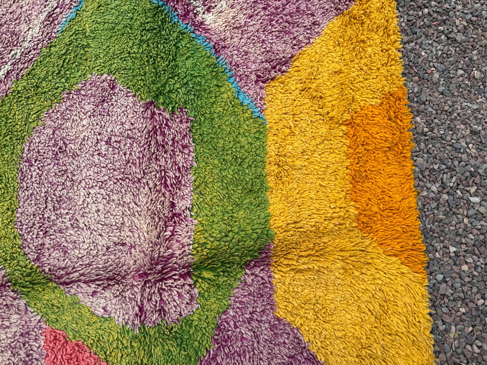 Amazigh Berber Colorful Abstract Tribal Area Rug Handmade Carpet