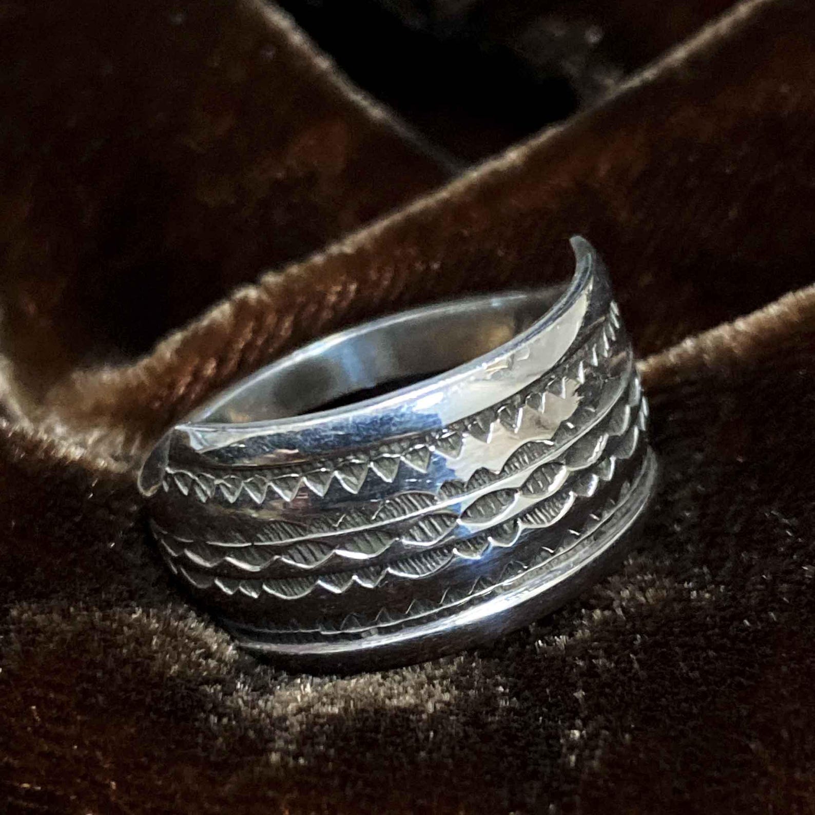Berber Tuareg Silver Ring Taszinht with Amazigh Design