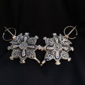 Berber Amazigh TIZERZAI Fibula Pair Vintage Silver Brooch Jewelry