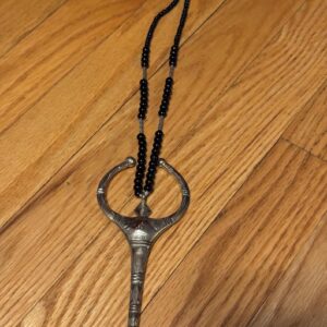 Amazigh Tuareg FEMININE Energy Beaded Tigidite Silver Amulet Necklace
