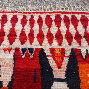 Amazigh Custom Abstract Berber Wool Rug Geometric Handmade Artisan Carpet