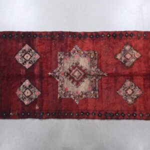 Berber Boujaad Wool Rug Handmade Vintage Atlas Living Room