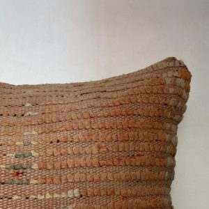 Berber Handmade Wool Pillow Cover Vintage Kilim Style Rustic Pink
