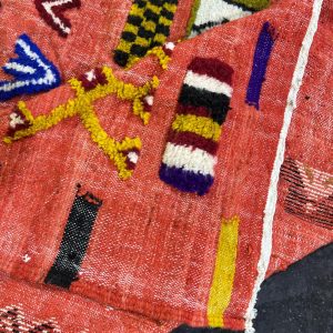 Berber Handmade Orange Flatweave Wool Kilim Large Rug