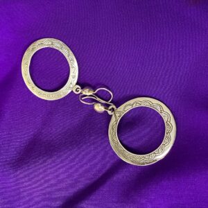 Berber Tuareg Taqzhne massif Silver Earrings with Amazigh Style