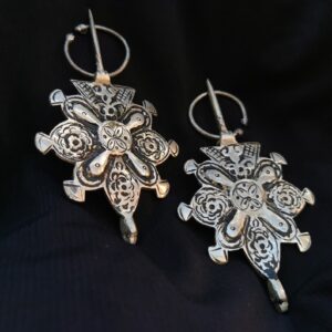 Berber Amazigh TIZERZAI Fibula Pair Vintage Silver Brooch Jewelry