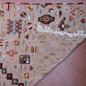 Berber Handwoven Taznakht Wool Rug With Natural Artisan Design