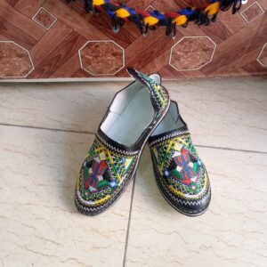 Berber Handmade Leather Babouche Shoes Colorful Boho Slippers
