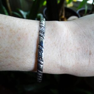 Vintage Amazigh Berber High-Grade Fine Silver Bangle Bracelet
