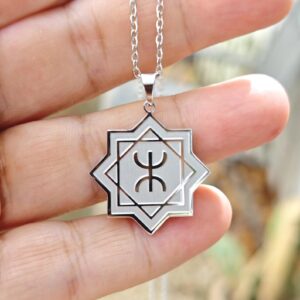 Amazigh Berber Yaz Tifinagh Symbol Stainless Steel Necklace
