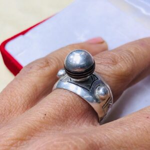 Amazigh Berber Tuareg Silver Ring with Traditional Engraving