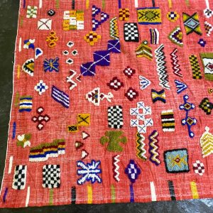 Berber Handmade Orange Flatweave Wool Kilim Large Rug