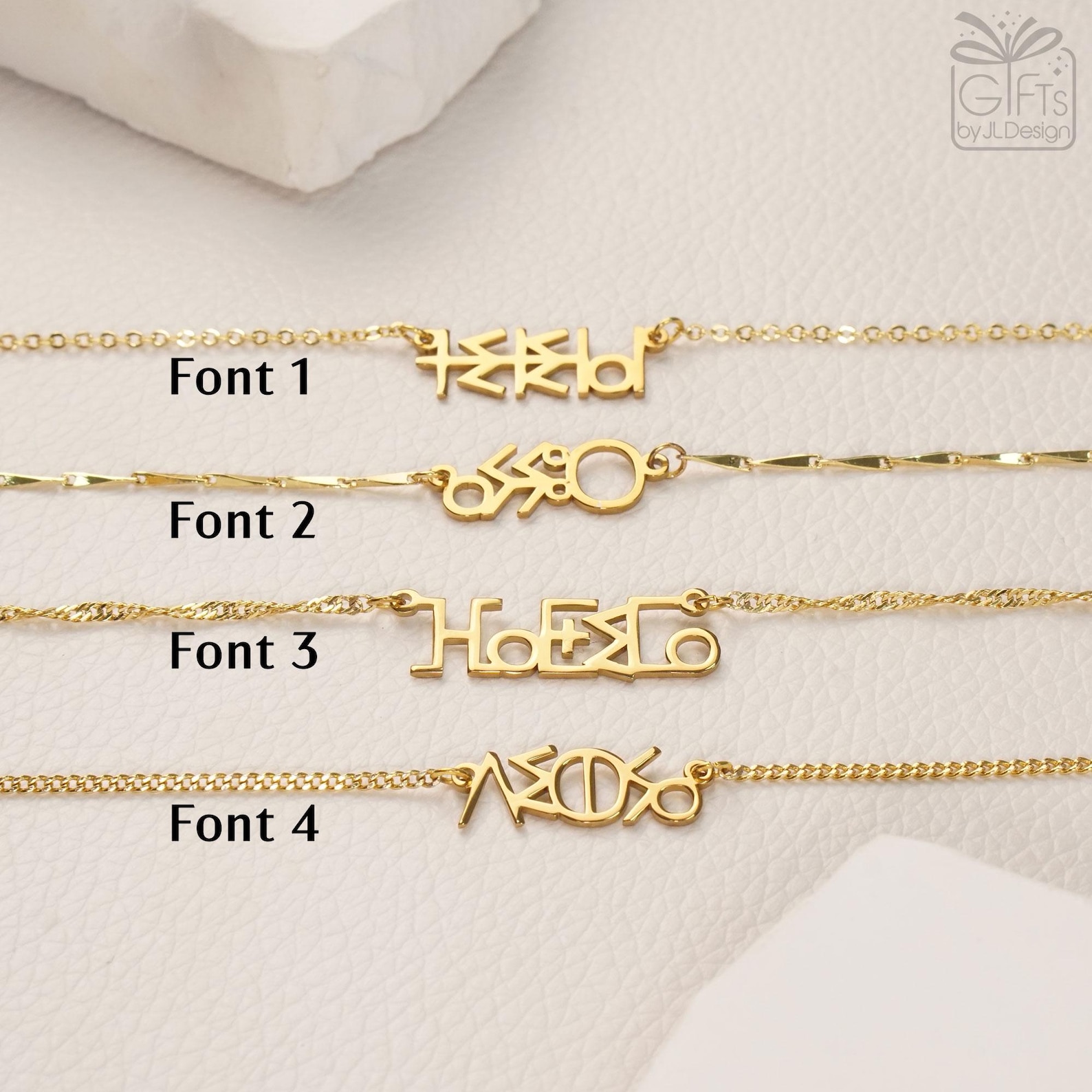 Amazigh Tifinagh Name Necklace Custom Berber Jewelry Pendant