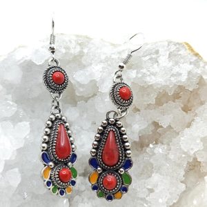 Amazigh Kabyle Berber Earrings with Traditional Ethnic Design