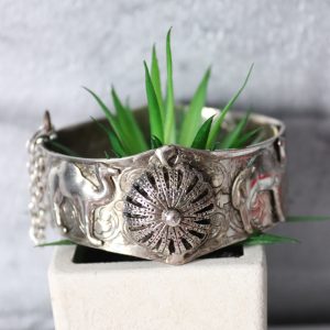Berber Tuareg Vintage Argenté Silver-Tone Camel Cuff Bracelet
