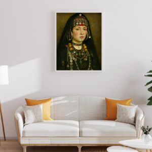 Amazigh Berber Woman Portrait Digital Download Wall Art Illustration