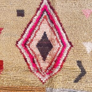 Amazigh Brown Berber Wool Rug Handwoven Tribal Carpet