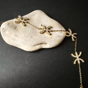 Amazigh Yaz Tifinagh Gold Bracelet with Symbol Charms