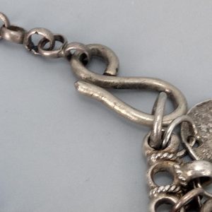 Berber Antique Triangular Pendant Necklace with Long Chain Design