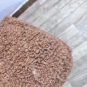 Amazigh Handwoven Berber Wool Floor Pouf with Hanbel Design