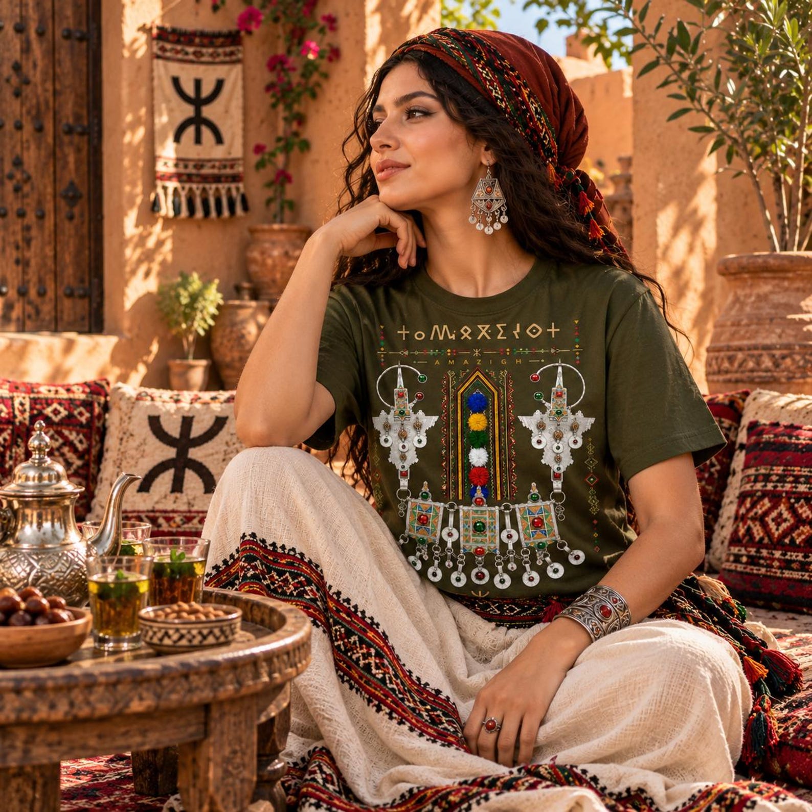 Amazigh Berber Jewelry Design T-Shirt PNG Digital Download Tamazight Yaz