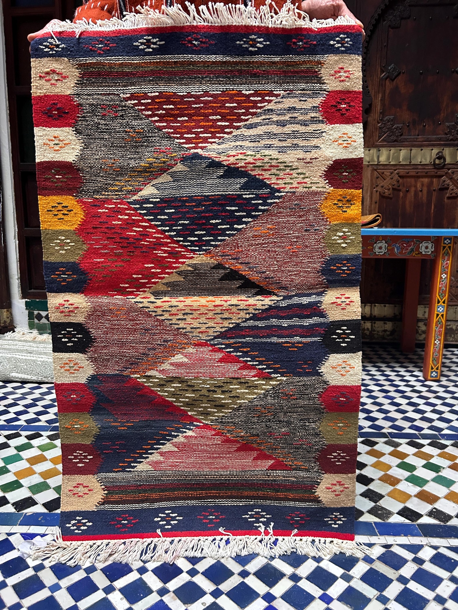 Berber Taznakht Vintage Abstract Wool Handmade Area Rug