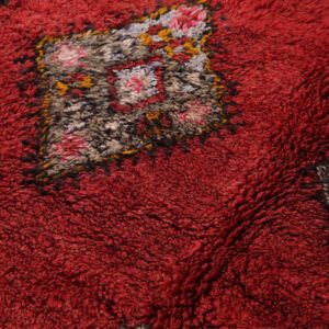 Berber Boujaad Wool Rug Handmade Vintage Atlas Living Room