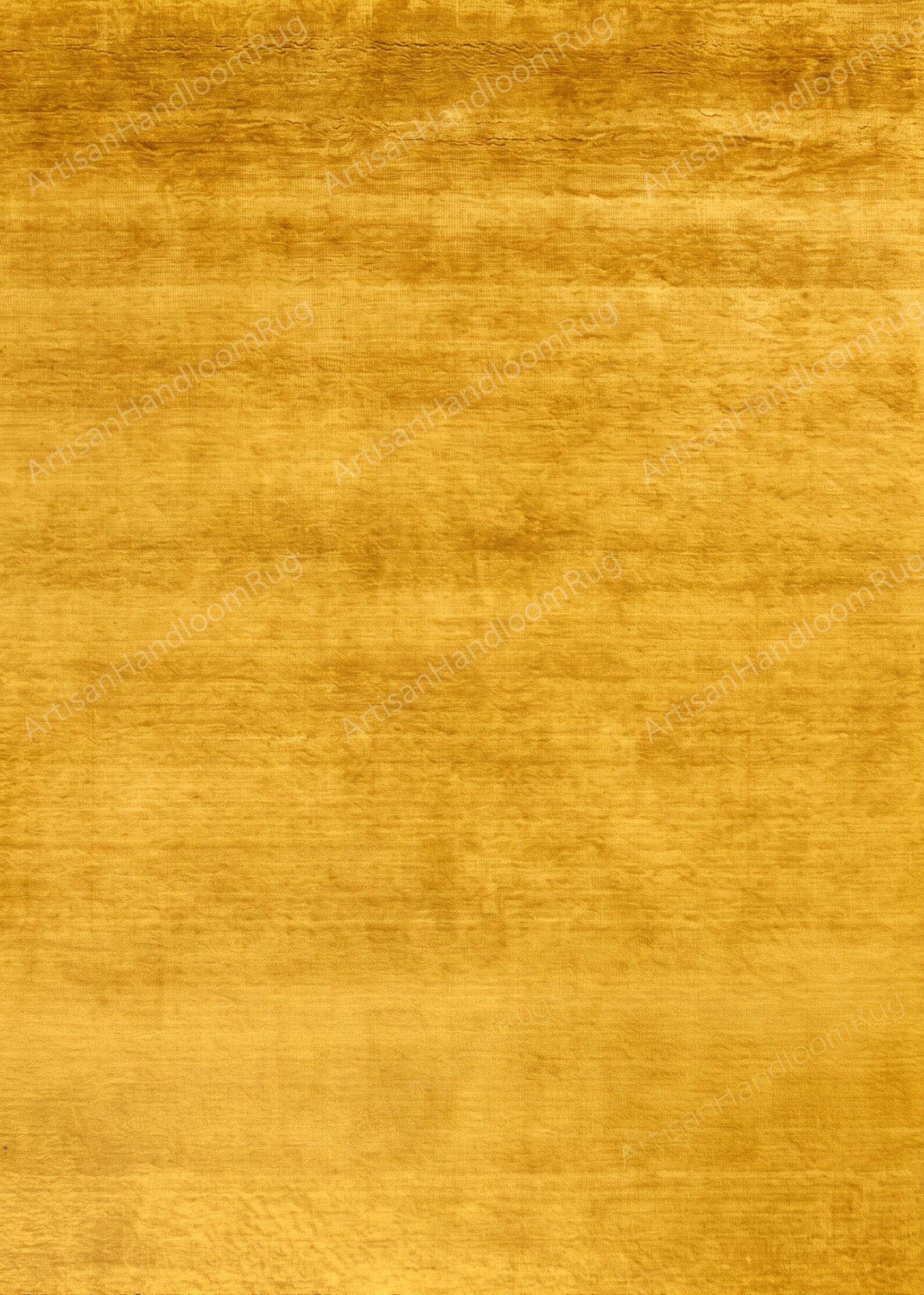 Berber Handloom Saffron Yellow Wool Plush Area Rug