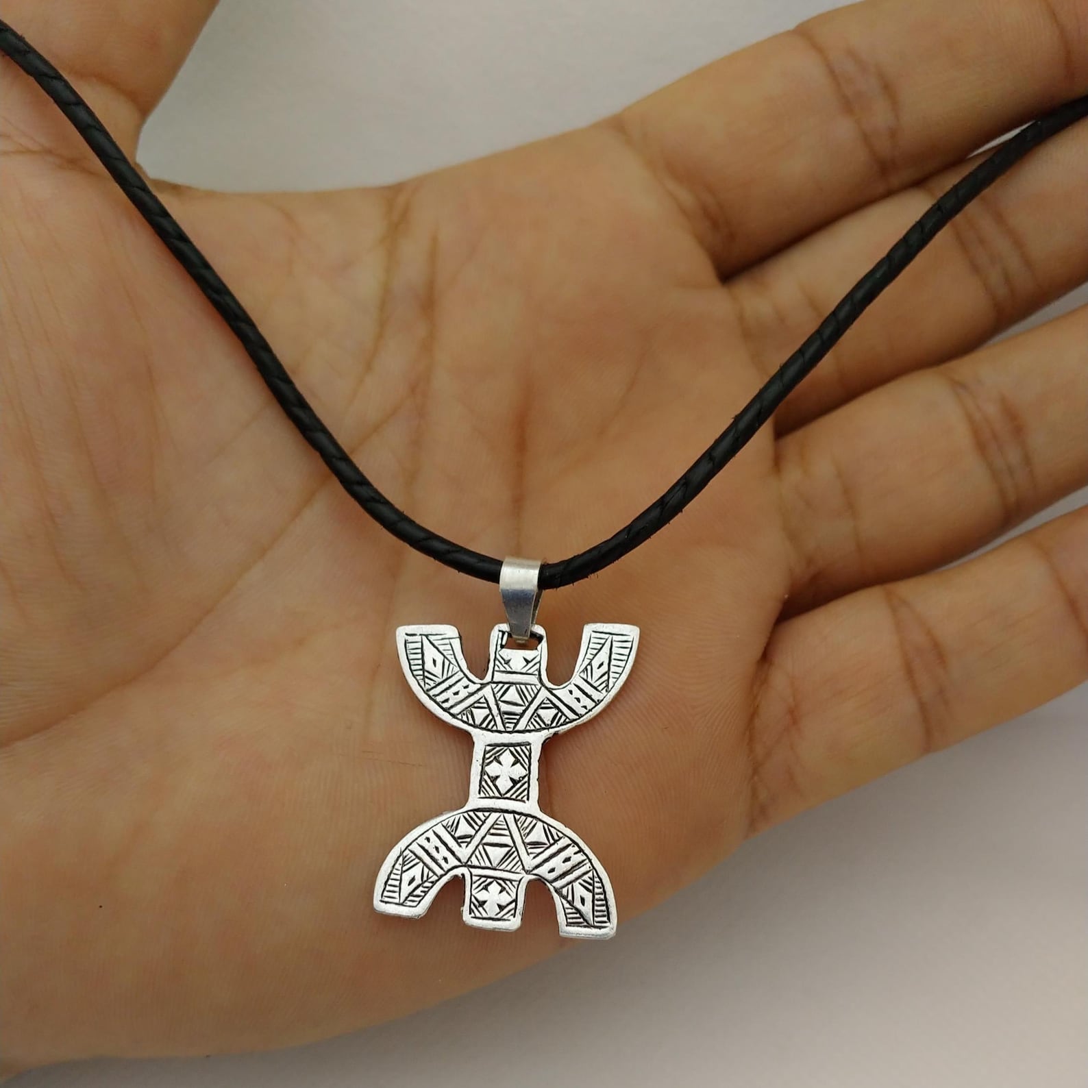 Amazigh Yaz Symbol Berber Tuareg Kabyle Pendant Necklace