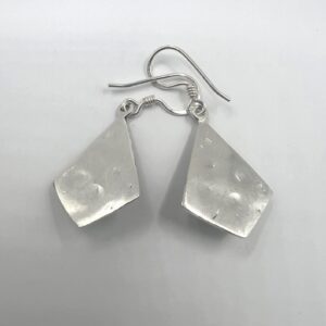 Tuareg Berber Sterling Silver Dangle Earrings with African Motifs
