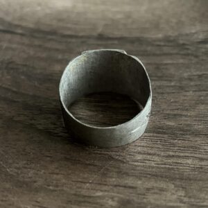 Antique Amazigh Berber Silver Ring with Geometric Engraved Motifs