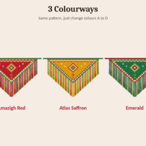 Amazigh Berber Crochet Scarf Pattern PDF Digital Download