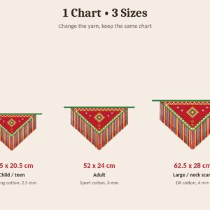 Amazigh Berber Crochet Scarf Pattern PDF Digital Download