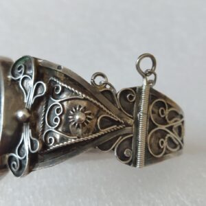 Berber Amazigh Silver Crescent Bracelet from Tunisia Vintage Design