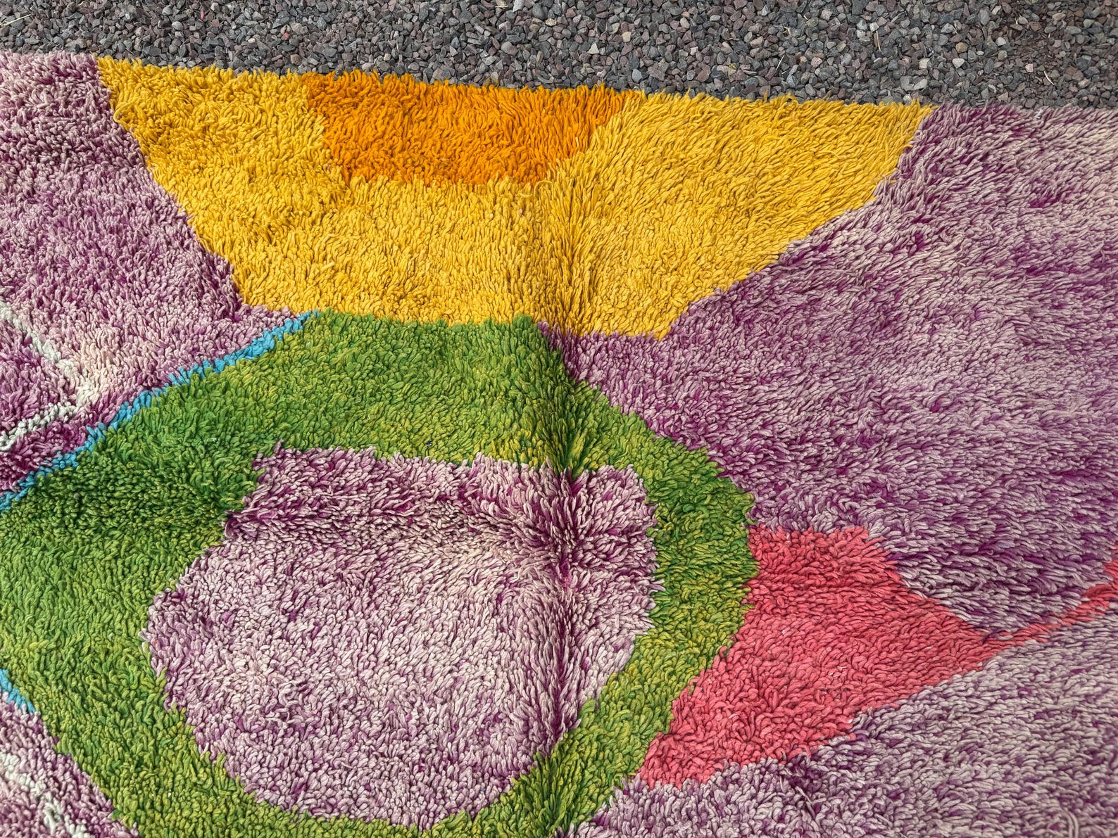 Amazigh Berber Colorful Abstract Tribal Area Rug Handmade Carpet