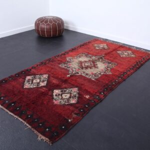Berber Boujaad Wool Rug Handmade Vintage Atlas Living Room